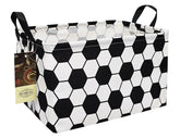 HUNRUNG rectangle storage basket cute canvas for tidy toy and book storage