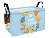 HUNRUNG rectangle storage basket front view keeps living room toys organized.