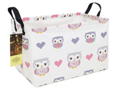 HUNRUNG rectangle storage basket owl design keeps playroom toys organized.