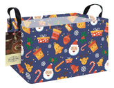 HUNRUNG rectangle storage basket with toy-pattern design, ideal for toy organization in playrooms.