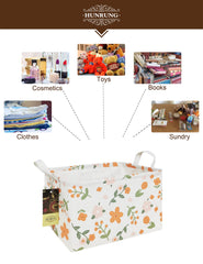 HUNRUNG rectangle storage basket toy storage in playroom keeps clutter under control