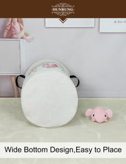 HUNRUNG waterproof-coated canvas basket provides tough, non-toxic storage suitable for kids rooms