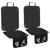 Husfunov car seat protector front view shows thick padding for upholstery protection