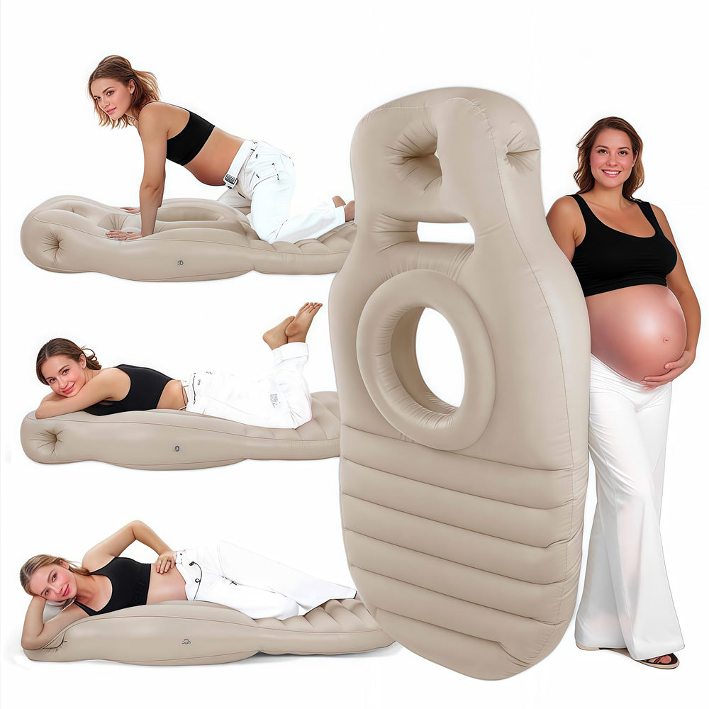 Hushblade pregnancy pool float belly hole provides ergonomic belly support for comfortable water lounging.