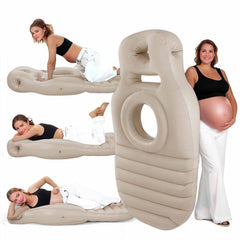 Hushblade pregnancy pool float belly hole provides ergonomic belly support for comfortable water lounging.