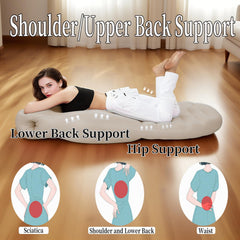 Hushblade-stomach-sleeping-support offers aligned support for restful lounging during pregnancy.