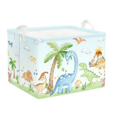 HUUMONSS dinosaurs baby laundry hamper features a playful dinosaur pattern to encourage tidy play