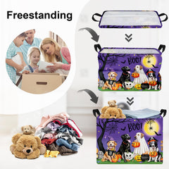 HUUMONSS Halloween Basket Pumpkin: folds flat for compact storage when not in use.