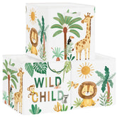 HUUMONSS storage cube with lion motif for kid-friendly toy organization