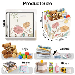 HUUMONSS wild flower cube garden leaves pattern supports easy closet organization