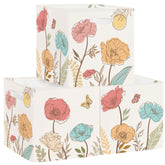 HUUMONSS wild flower cube with rose-butterfly print for tidy toy storage