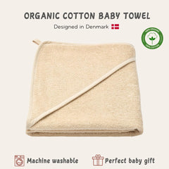 Huxie hooded towel hood detail highlights durable, soft fibers