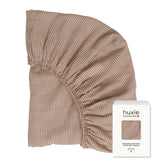 Huxie crib sheets natural stripe showcase premium organic cotton softness for baby sleep