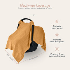 Autumn yellow fabric adds cheerful style for both boys and girls.