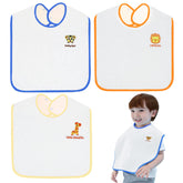 Hwieccogts baby bibs pack front blue yellow brown for full meal coverage