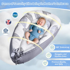 HychYAYA baby lounger breathable fabric supports relaxed naps and skin-friendly care.