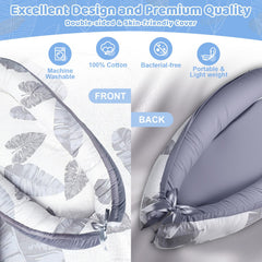 HychYAYA baby lounger portable design with easy handles for travel.