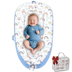 HychYAYA baby lounger soft cotton closeup, skin-friendly comfort for newborns.