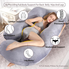 HychYAYA U-shape side-view demonstrates comprehensive head-to-knee support.