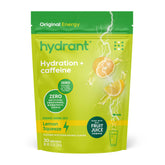 HYDRANT lemon-squeeze-powder-tub with balanced electrolytes for quick daily hydration.