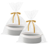 HZFTJOY 2-pack gift baskets with gift bags for gifting and décor
