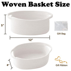 HZFTJOY small rope woven basket highlights handcrafted texture for stylish storage.