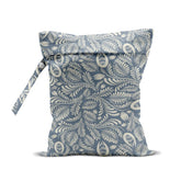 HZMLYDJ plant wet bag front view highlights leaves pattern and ample storage for swimsuits.
