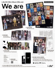 i-dle 8th mini album photobook pages with vivid imagery for fan viewing.