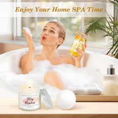 iAOVUEBY Soy candle with lavender notes for a calming at-home spa moment