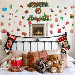 IARTTOP living room wall sticker arrangement simplifies holiday decorating.