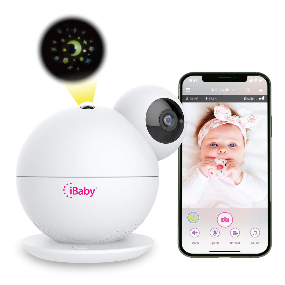 iBaby M8 2K video feed delivers clear baby view for quick check-ins.