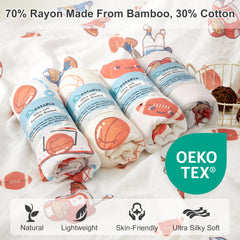 IBESTOPIA bamboo-cotton blend swaddle highlights breathable comfort for daily use.