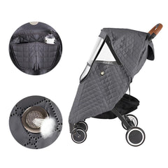 Ibluelover Winter Stroller Rain Cover dustproof material helps keep the interior clean.