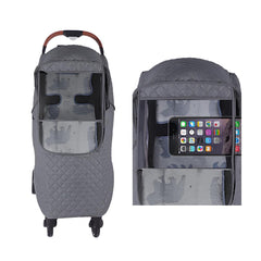 Ibluelover Winter Stroller Rain Cover open zip enables easy baby entry.