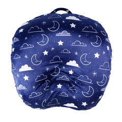 IBraFashion Minky lounger cover in navy stars and clouds, cozy newborn comfort.