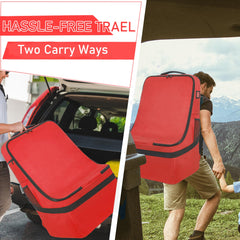 IBVIVIC padded car seat travel bag uses water-resistant nylon to protect belongings from rain