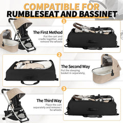 IBVIVIC stroller bag features a detachable shoulder strap for hands-free transport.