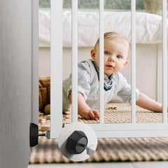 ICERO baby wall cup protector fit-dimension shows compatibility with many doorway widths