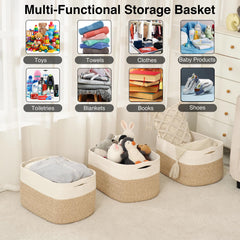 ICERZCZ large storage basket folded flat for compact storage