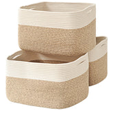 ICERZCZ large storage basket front view for shelf organization