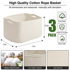 ICERZCZ large storage basket handles easy-carry view for tidy move between rooms.