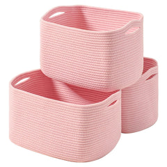 ICERZCZ storage basket 15x11x9 in pink keeps nursery items neatly organized