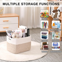 ICERZCZ storage basket handles illustrate easy carrying between spaces.