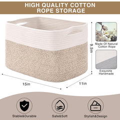 ICERZCZ storage basket living room use emphasizes clean minimalist decor and order.