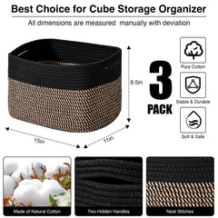 ICERZCZ storage baskets on shelf show clutter-free living room