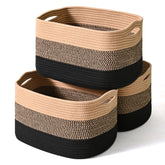 ICERZCZ storage baskets 3-pack gradient open-top design keeps clutter neatly organized.