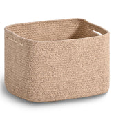 ICERZCZ woven basket close-up weave showing sturdy cotton rope construction for durable organization.