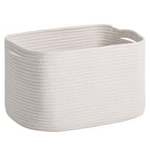 ICERZCZ woven cotton rope storage basket front view shows sturdy organization