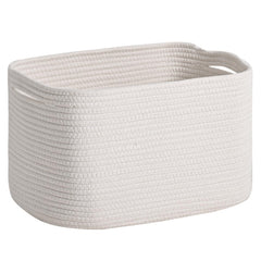 ICERZCZ woven cotton rope storage basket front view shows sturdy organization