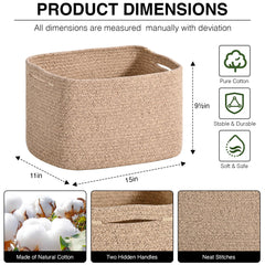 ICERZCZ basket with handles demonstrating easy carrying for quick room tidying.